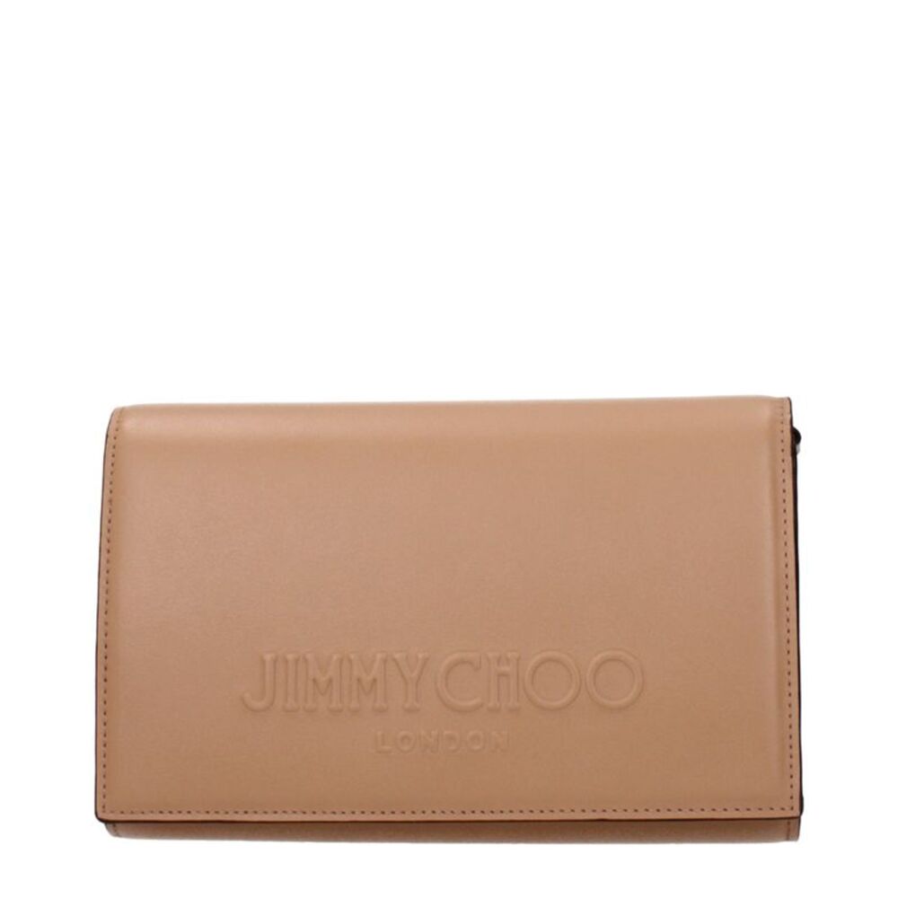 Jimmy Choo Brown Leather Clutch Women's Bag